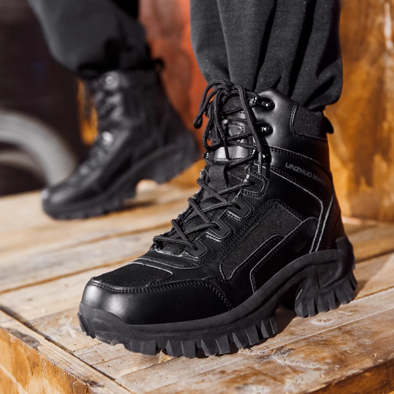 Men's Combat Boots Orthopedic Support Hiking Boots Waterproof Anti-Puncture Work Boots
