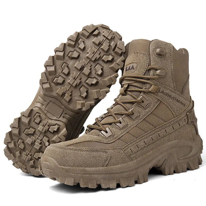 Men's Combat Boots Orthopedic Support Hiking Boots Waterproof Anti-Puncture Work Boots