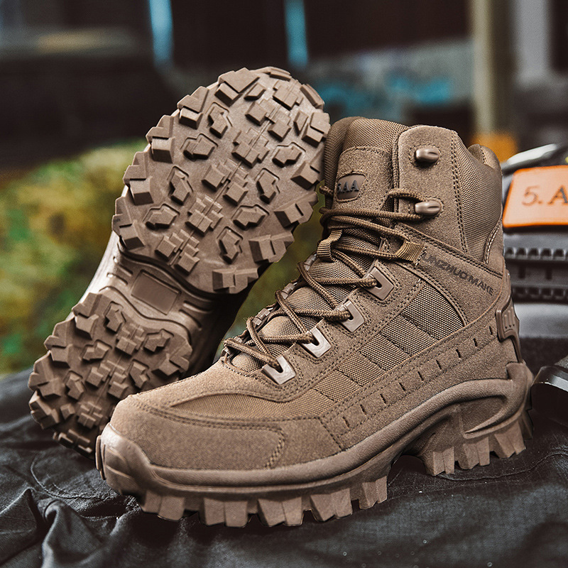 Men's Combat Boots Orthopedic Support Hiking Boots Waterproof Anti-Puncture Work Boots