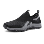 Men's Mesh Hiking Shoes - Slip-On, Lightweight, Wide Toe Box with Arch Support