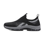 Men's Mesh Hiking Shoes - Slip-On, Lightweight, Wide Toe Box with Arch Support