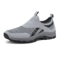 Men's Mesh Hiking Shoes - Slip-On, Lightweight, Wide Toe Box with Arch Support