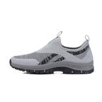 Men's Mesh Hiking Shoes - Slip-On, Lightweight, Wide Toe Box with Arch Support