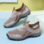 Men's Mesh Hiking Shoes - Slip-On, Lightweight, Wide Toe Box with Arch Support