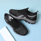 Men's Mesh Hiking Shoes - Slip-On, Lightweight, Wide Toe Box with Arch Support