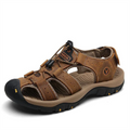 Men's Genuine Leather Sandals Lightweight Non-slip Hiking Sandals - Ergonomically Designed