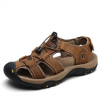 Men's Genuine Leather Sandals Lightweight Non-slip Hiking Sandals - Ergonomically Designed