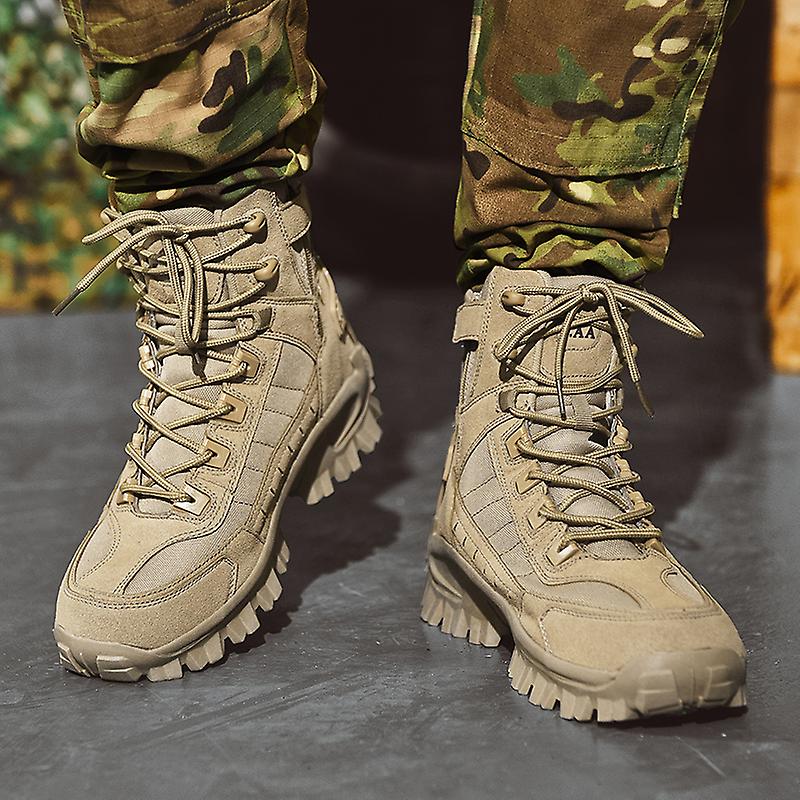 Men's Combat Boots Orthopedic Support Hiking Boots Waterproof Anti-Puncture Work Boots