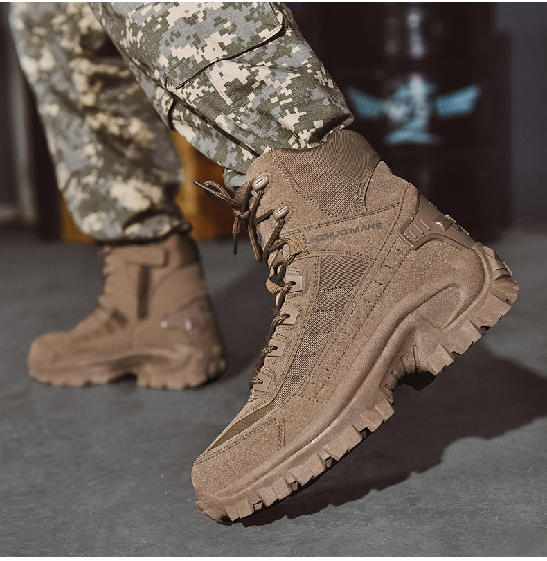 Men's Combat Boots Orthopedic Support Hiking Boots Waterproof Anti-Puncture Work Boots