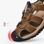 Men's Genuine Leather Sandals Lightweight Non-slip Hiking Sandals - Ergonomically Designed