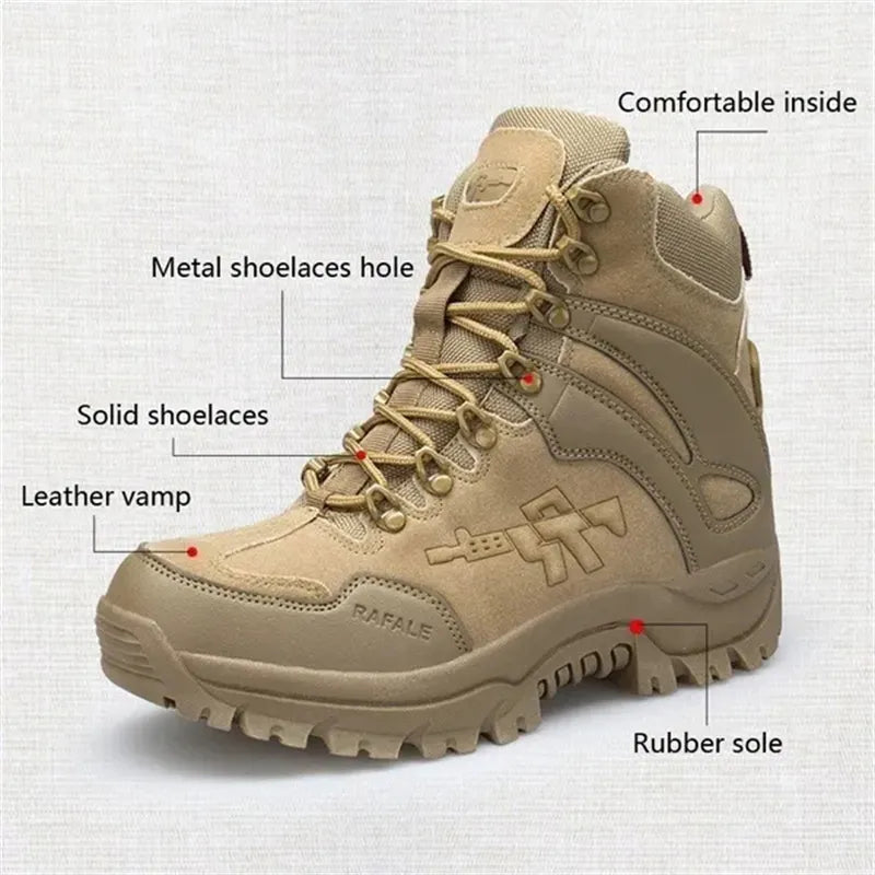 Men's Orthopedic Support Waterproof Combat Boots Lightweight Anti-Puncture Work Boots