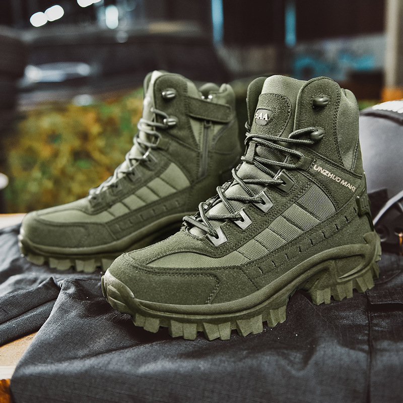 Men's Combat Boots Orthopedic Support Hiking Boots Waterproof Anti-Puncture Work Boots