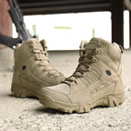 Men's Military Boots Ankle Support Hiking Boots Waterproof Non-Slip Anti-Puncture Work Boots