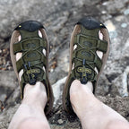 Men's Genuine Leather Sandals Lightweight Non-slip Hiking Sandals - Ergonomically Designed