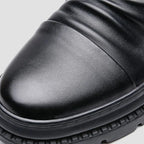 Men's Comfortable Leather Motorcycle Boots Work Boots Waterproof Anti-Slip Anti-Sprain