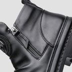 Men's Comfortable Leather Motorcycle Boots Work Boots Waterproof Anti-Slip Anti-Sprain