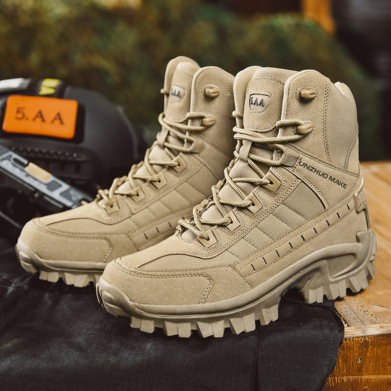 Men's Combat Boots Orthopedic Support Hiking Boots Waterproof Anti-Puncture Work Boots