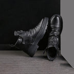 Men's Comfortable Leather Motorcycle Boots Work Boots Waterproof Anti-Slip Anti-Sprain