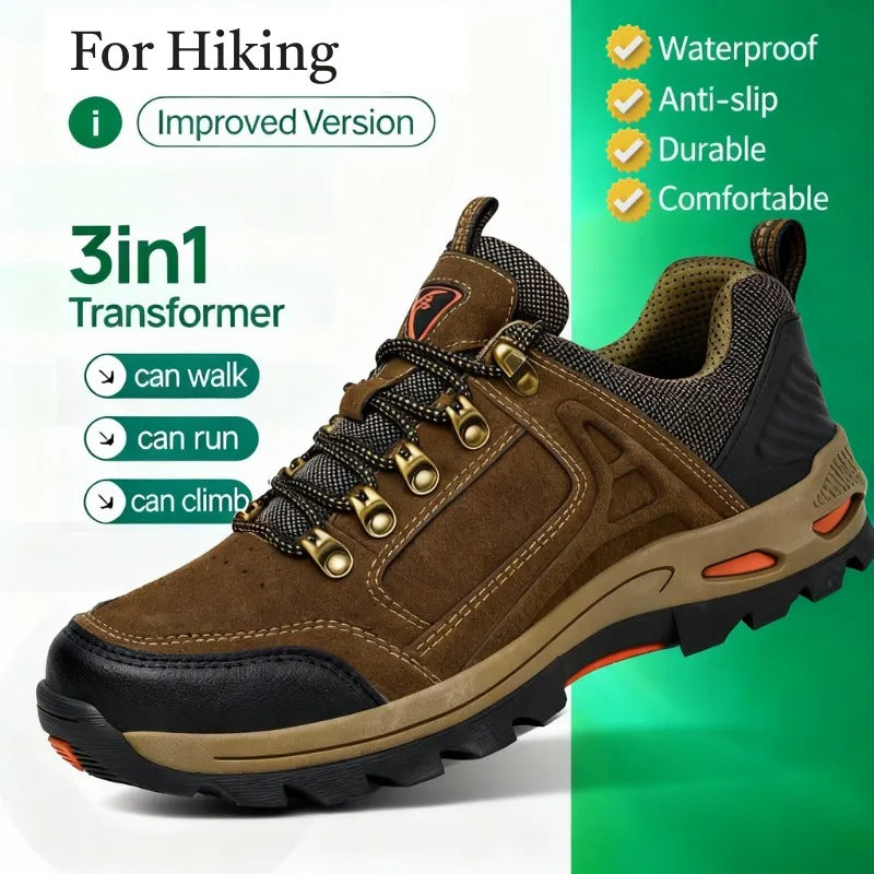 Herren-Wanderschuhe & Arbeitsschuhe, rutschfest, Weite Passform, Fußgewölbestütze, gedämpft
